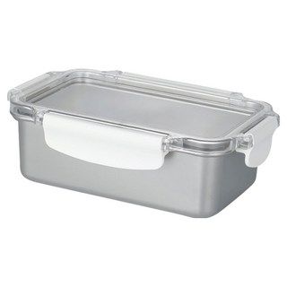 MASIONS 美心 DELUXE 可微波 KAKO卡扣頂級不鏽鋼密封防漏保鮮盒 1280ml, 1個, 1 個容器 + 1 個蓋子