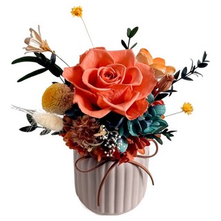 Floral M 花藝 miu miu 午後花園永生擴香花禮, 橘色, 1個