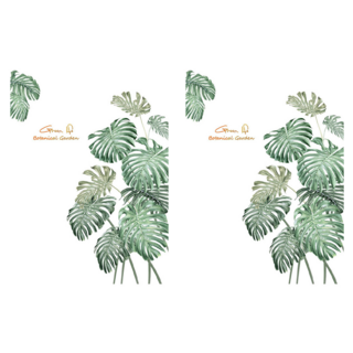 WA. WALL ART 防水PVC 無痕設計壁貼 FX82064B 2張, 龜背芋