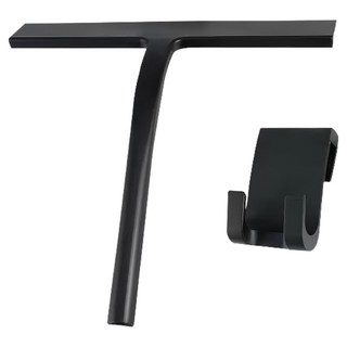 더자카 슬림 스퀴지 물기제거기 걸이 세트, 블랙, 1세트