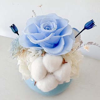 Floral M 法式海洋之心永生擴香花禮, 藍色, 1個