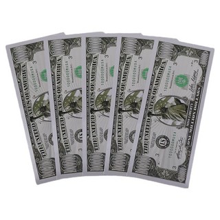 生活滿等級 銀箔 自由女神 幸運鈔票 5入, 銀色