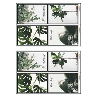 WA WALL ART 防水PVC 無痕設計壁貼 FX-C201 2張, 植物/樹葉/相框/掛畫