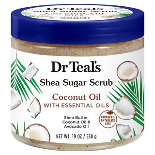 Dr Teal's 乳木果椰子精油糖磨砂膏, 538g, 1個