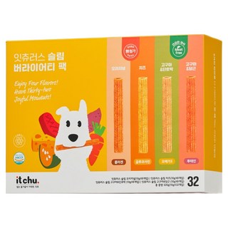 잇츄 강아지 잇츄러스 슬림 버라이어티팩 덴탈껌 32p, 혼합맛, 320g, 1개
