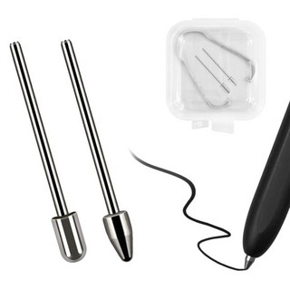 Galaxy Tab S10 / S9 / S8 / S7 / S6 系列 金屬 S Pen 相容替換 圓形筆尖 + 三角形筆尖, 1個, 單一顏色
