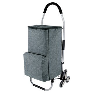 Quasi 艾瑪偲保冷輕量摺疊三輪購物車, 1個, 灰色