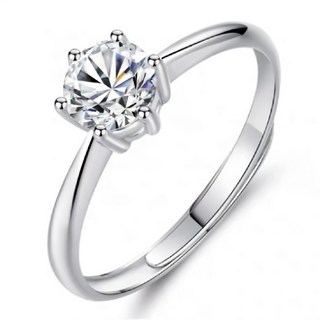 Sayaka紗彌佳 925純銀恆久的愛簡約單鑽造型戒指 單一款式