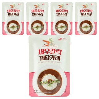 Sunsuram 香蒜鮮蝦蔬菜咖哩, 160g, 5個