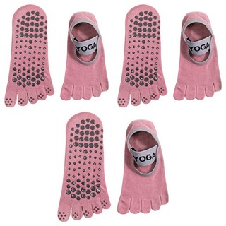 QLZHS 3D立體止滑透氣吸汗五趾襪 3雙