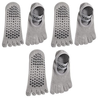 QLZHS 3D立體止滑透氣吸汗五趾襪 3雙