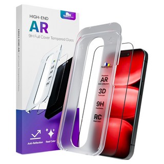 힐링쉴드 하이엔드 풀커버 AR 고화질 강화유리 휴대폰 액정보호필름 세트, 1세트