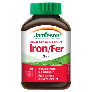 Jamieson 健美生 甘氨酸亞鐵複方膠囊 28mg, 1個, 90顆