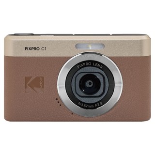 KODAK 柯達 原廠公司貨 口袋型 自拍翻轉螢幕 復古數位相機 1年保固 PIXPRO C1 咖啡色