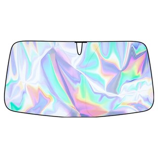 彈開式汽車防曬遮陽板 小款(140 x 70cm), 1個, 黑色 + 銀色