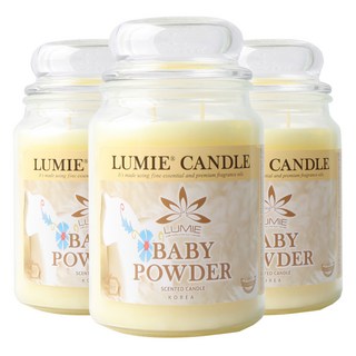 르미에 캔들, 베이비파우더향, 570g, 3개