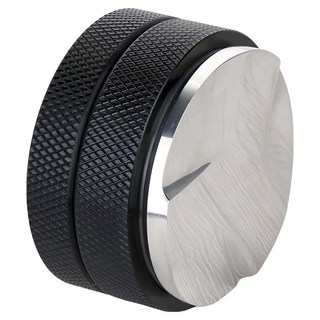 l-beans 3葉4葉款 不鏽鋼布粉器/咖啡壓粉錘/布粉錘/布粉器3葉底 可調節高度 51mm, 1個, 黑色