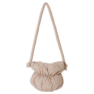 ViVEMO Pla 褶皺雲朵鋪棉迷你肩背包 11500, 米色