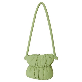 ViVEMO Pla 褶皺雲朵鋪棉迷你肩背包 11500, 淺綠色