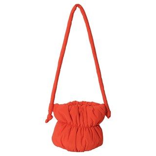 ViVEMO Pla 褶皺雲朵鋪棉迷你肩背包 11500, 橘色