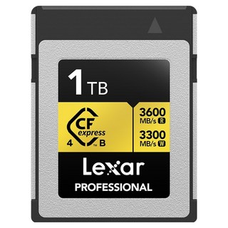 Lexar 雷克沙 CFexpress Type B 4.0 GOLD 8K RAW 電影級高速記憶卡, 1個, 1TB