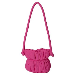 ViVEMO Pla 褶皺雲朵鋪棉迷你肩背包 11500, 亮粉色