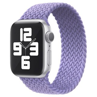 우먼스9999 애플워치 호환 브레이드 솔로루프 패브릭 스트랩 밴드 XS, 연보라, 1개