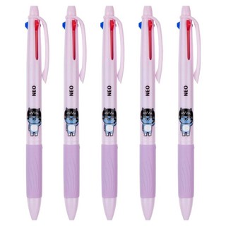 KAKAO FRIENDS 三色原子筆 0.7mm, Neo, 5個