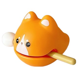 寧靜早晨 帶來心靈平靜的可愛動物木魚系列 橘色素面貓咪