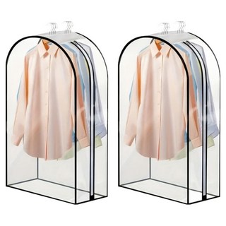 마샤투 3D 개방형 먼지방지 투명 옷커버, 2개, 1개입