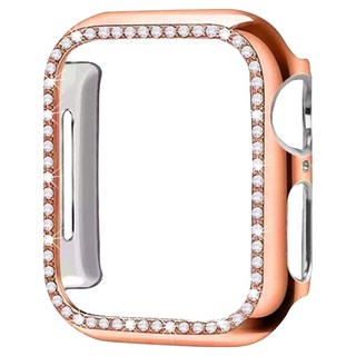 Apple Watch 相容水鑽保護殼, 玫瑰金, 1個