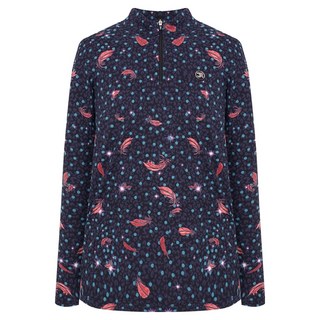 Crocodile 鱷魚 LADY 女款豹紋變形圖案聚酯纖維半拉鍊T恤 CLCWTS210