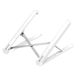 ANTIAN Macbook 折疊便攜式散熱筆電支架/筆記本電腦桌面增高架/可升降穩固支撐墊高架 17吋以下通用, 1個, 白色