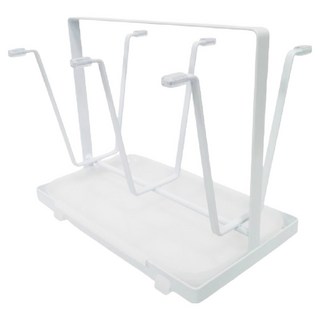 Couselect 不鏽鋼瀝水杯架 附集水托盤, 1個, 白色