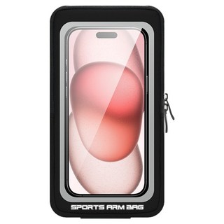 Parajuni 跑步運動手腕手臂手機收納包 HJ0543, 1個, 黑色
