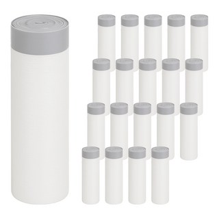 Igeodat 附束繩便利多用途及回收塑膠袋 白底灰繩, 20個, 17L