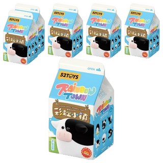 52TOYS 鵲拾樂系列 彩虹小鎮 乳牛色小動物 盲盒6件組, 1套