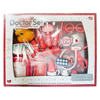 醫生玩具 牙醫玩具18件組, 1套, 粉紅色