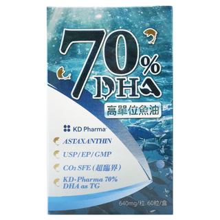 Taiwan Healthy Farm 台灣康田 魚油70%DHA, 1個, 60顆