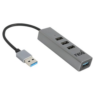 nexi 4埠USB集線器 NX-U3122P, 灰色, 1個