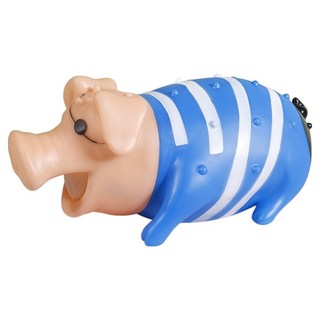 Miral Company 護具 紓壓捏捏樂 藍色條紋服裝豬, 1個