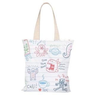 Sayaka 紗彌佳 日系創意手繪插畫風格系列肩背帆布包 小怪獸塗鴉款 TGB2206003