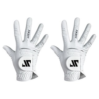 JUKJOY 男女通用半羊皮軟式槌球手套 右手用 2入, 白色, 1個