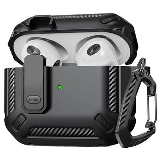 韓國 GSB AirPods 4可鎖耳機保護殼, 1個, 單品, 啞光黑