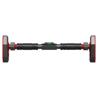 極美家居 引體向上單槓/室內單杠 適用安裝距離65~90cm 僅適用於寬度大於7cm實心墻體或門框, 黑紅色