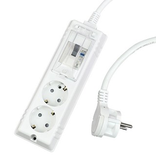 원스탑 제로갭 납작 슬림 고용량 배선차단 멀티탭 2구, 1.5m, 화이트, 1개