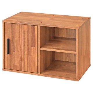 HOPMA 合馬家具 簡約單門二格櫃 G-MD600PTK, 拼版柚木