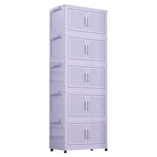 ONE HOUSE 阪藤加深款折疊收納櫃 250L OH-R122-A5604, 5層, 藤紫霧