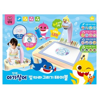 韓國 B&C 碰碰狐 鯊魚寶寶光線描繪桌, 1個, 混合色