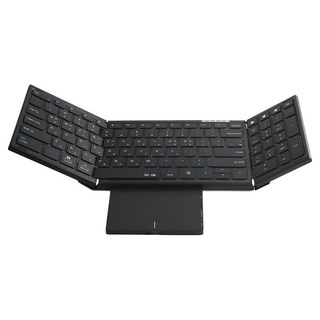 아이노트 블루투스 무선 접이식 키보드 + 터치패드 세트, 블랙, XK907B, 제조사축